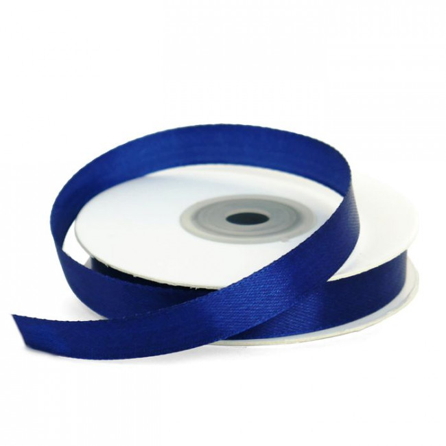 Лента атлас 1,2 см темно-синяя 22,85 м
