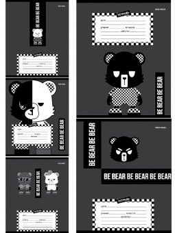 Тетрадь 12 линия "Be bear", скрепка, Проф-Пресс/12-4425 (20/240)