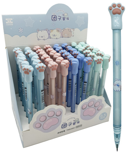 Карандаш механ.  DE-85  "Лапка" 0,5мм, HB, круглый  тонированый корпус, ассорти, в к/к TM02890 (48/1440)