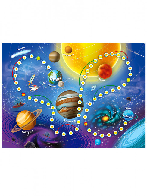 Настольная игра ходилка "Космос", Рыжий Кот/ИН-0247 Настольная игра ходилка "Космос", Рыжий Кот/ИН-0247