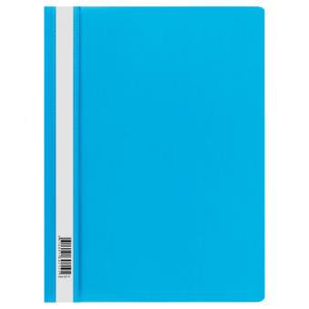 Папка-скоросшиватель А4 160мкр пластик, голубая с прозрачным  верхом, СТАММ/ММ-30717 (10)