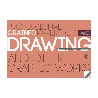 Бумага А4 10л 160 г/м2, для рисования и графики, в папке, BV/4-127 (5)