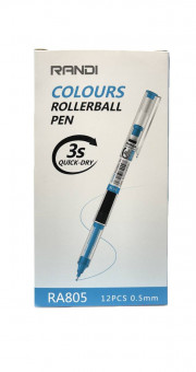Ручка роллер 0.5 мм, синяя, Randi/RA805син (12)