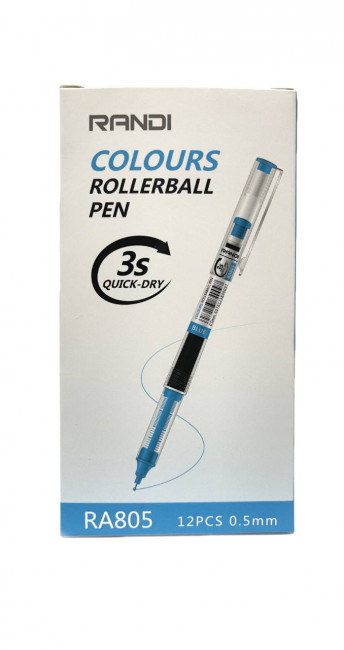 Ручка роллер 0.5 мм, синяя, Randi/RA805син (12) Ручка роллер 0.5 мм, синяя, Randi/RA805син (12)
