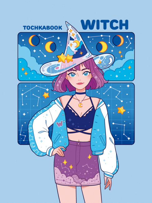 Точкабук-Mini "Ведьмочка". Формат: 110х149х11мм 132стр, Проф-Пресс