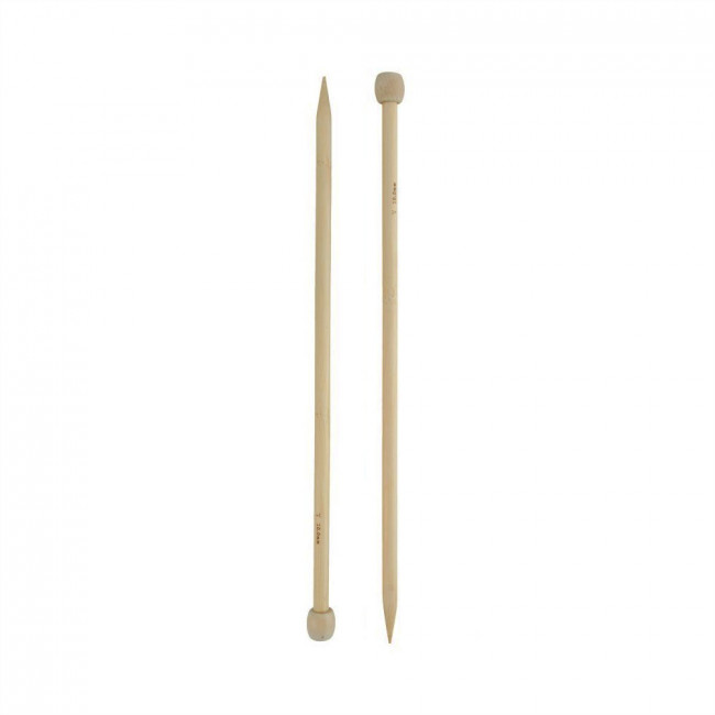 Спицы d11.0мм прямые, бамбук 35см, 2шт, Gamma (1/10)