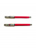 Ручка гелевая красная 0,5мм "VANGUARD Gel" корпус с покрытием Soft, с золотыми вставкам, PIANO (12)