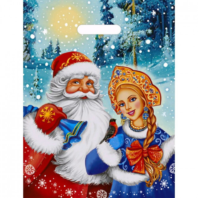 Пакет ПВД (31*40) 60 мкм "Дед Мороз и Снегурочка" (50) Пакет ПВД (31*40) 60 мкм "Дед Мороз и Снегурочка" (50)
