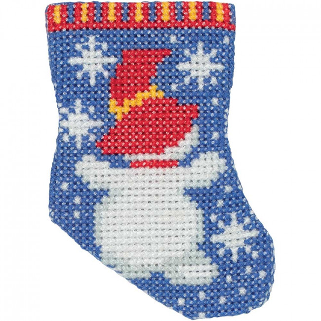 Набор для вышивания "Носочек со снеговиком", Klart/8-382