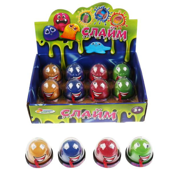 Игрушка слайм "Играем вместе": с глазами, цвет в ассорт. в пласт. в дисплее уп-12шт в кор.12уп