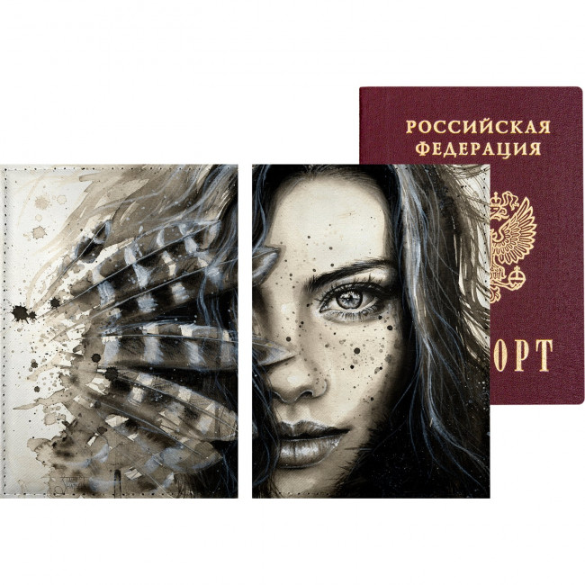 Обложка для паспорта "deVENTE. Lady" 10x14 см, искусственная кожа, поролон, цветная печать, отстрочка, одно отделение для визитки, в пластиковом пакете с европодвесом Обложка для паспорта "deVENTE. Lady" 10x14 см, искусственная кожа, поролон, цветная печать, отстрочка, одно отделение для визитки, в пластиковом пакете с европодвесом