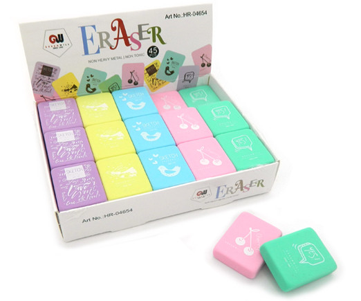 Ластик GREENWILL DB-115/DA-101/CZ-125 "Надписи, рисунки" 30*23*7мм прямоугольный, цвета ассорти, в к/кор HR-04654 (45/1800) Ластик GREENWILL DB-115/DA-101/CZ-125 "Надписи, рисунки" 30*23*7мм прямоугольный, цвета ассорти, в к/кор HR-04654 (45/1800)