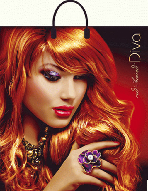 Сумки п/э с пластиковой ручкой (38*35) "Шоколад"