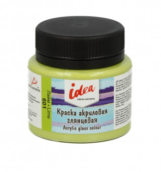 Краска акриловая для декора глянцевая 50мл 601 Лайм, idea, VISTA-ARTISTA/ IGA-50 601