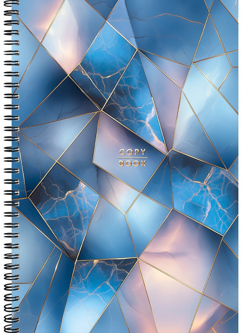 Тетрадь А4 60 клетка "Красивый мрамор", на гребне, Profit/60-8996