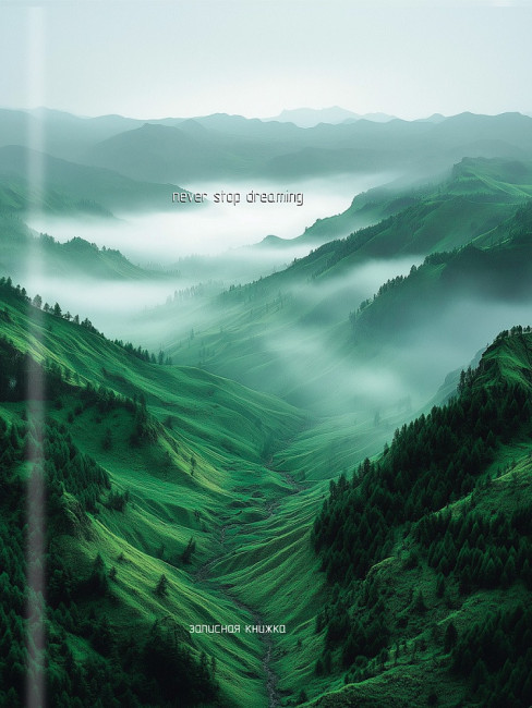 Записная книжка А5 160л клетка "Бескрайние просторы - 1", 7БЦ, сшивка, Проф-Пресс/160-9421 (12)