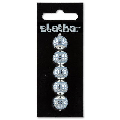 Бусина 14мм акрил 5шт №05 сиреневый, Zlatka/BLM-02 №5