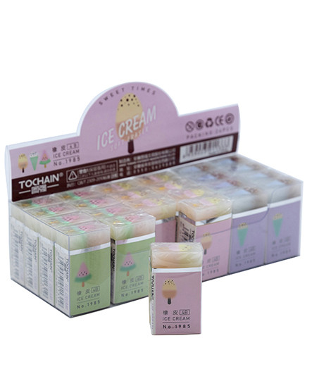 Ластик TOCHAIN CJ-181 "Мороженка" 45*25*15мм прямоугольный, цвета в ассортименте №1985 (24/24/720) Ластик TOCHAIN CJ-181 "Мороженка" 45*25*15мм прямоугольный, цвета в ассортименте №1985 (24/24/720)