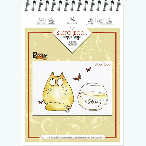 Блокнот- SKETCHBOOK А5 60л для эскизов, гребень, Полином/23с7 (20) Блокнот- SKETCHBOOK А5 60л для эскизов, гребень, Полином/23с7 (20)