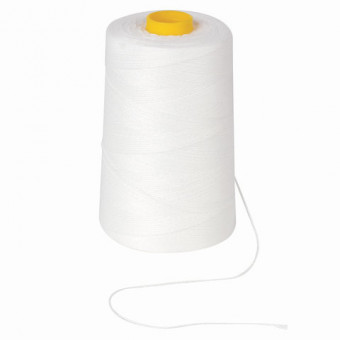 Нить d 1mm лавсановая для прошивки документов , длина 1000 м, белая. ЛШ 210/BRAUBERG