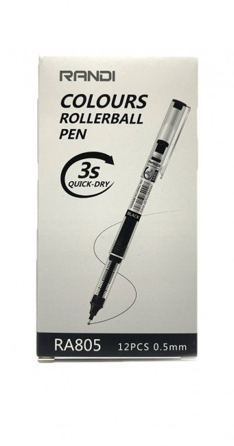 Ручка роллер 0.5 мм, черн., Randi/RA805черн (12) Ручка роллер 0.5 мм, черн., Randi/RA805черн (12)