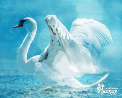 Набор для творчества "Рисование по номерам". H002 Белый лебедь СР Набор для творчества "Рисование по номерам". H002 Белый лебедь СР