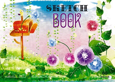 Скетчбук на гребне А5 "Вьюнки" С4589-02