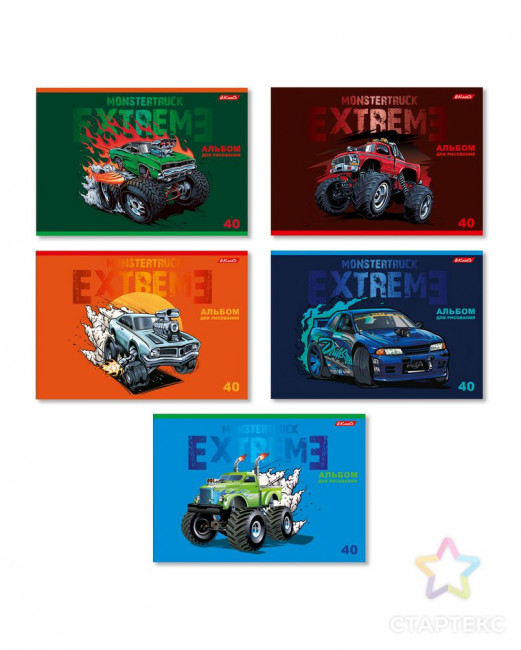 Альбом для рисования А4 40л скоба "Монстр-машина" "Светоч" (10) Альбом для рисования А4 40л скоба "Монстр-машина" "Светоч" (10)