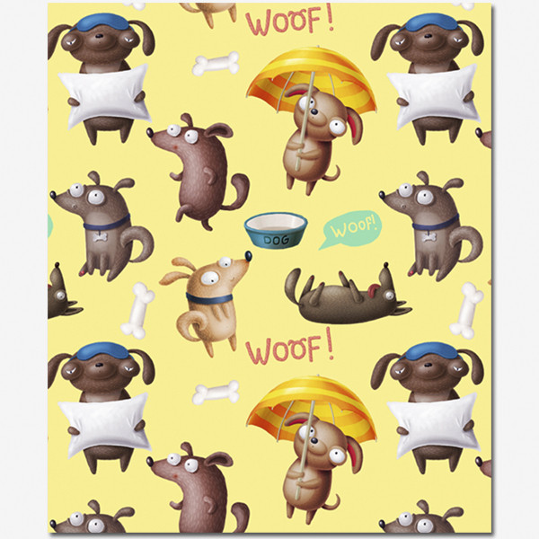 2907 Тетрадь общ.,170х203, 48л., скрепка, "Fanny Pattern", 4+0+уф, 4 диз.