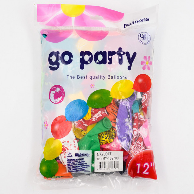 Шар 12"  МИКС ассорти, MAYLOTT/MY102700 (100)