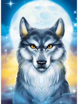 Точкабук Classic "Волк" с холодным тиснением. Формат: 162х222х12мм 128стр, Проф-Пресс