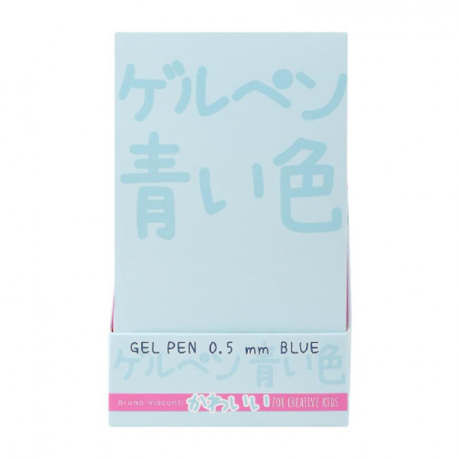 Ручка гелевая 0,5мм синяя "UniWrite. Kawaii Animals", BV/20-0372/04 (24)