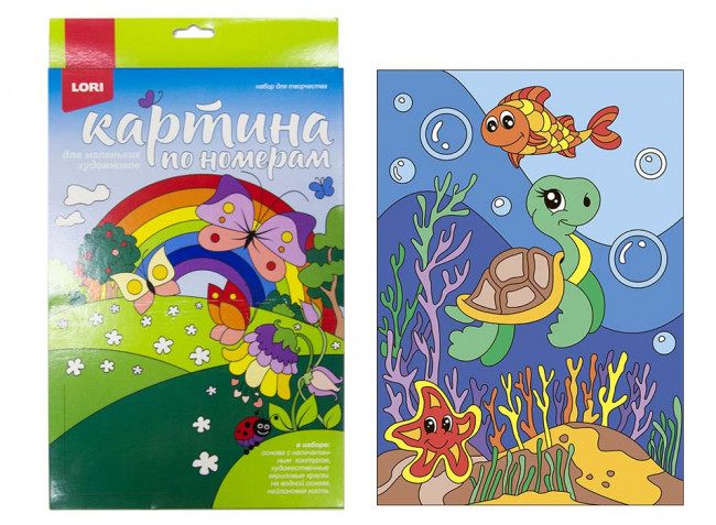 Картина по номерам для малышей "Морские друзья" LORI (10)