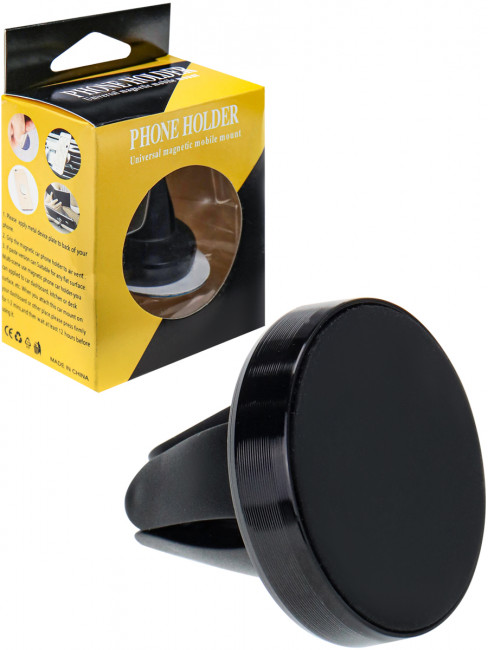 Автомобильный магнитный держатель, 3см, черный АВТ-8467 Автомобильный магнитный держатель, 3см, черный АВТ-8467