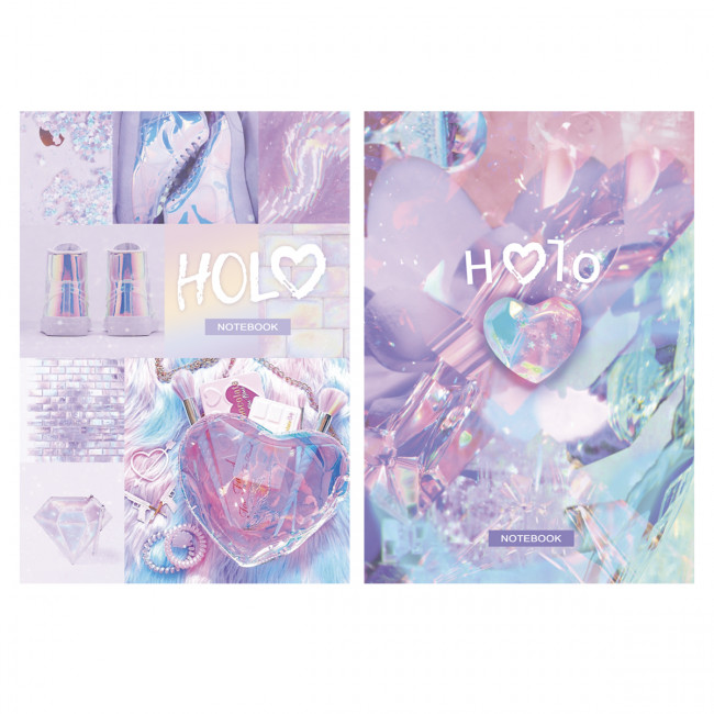 Бизнес-блокнот А5 80л "Holo" глянцевая ламинация, металлизация, BG (6/24)