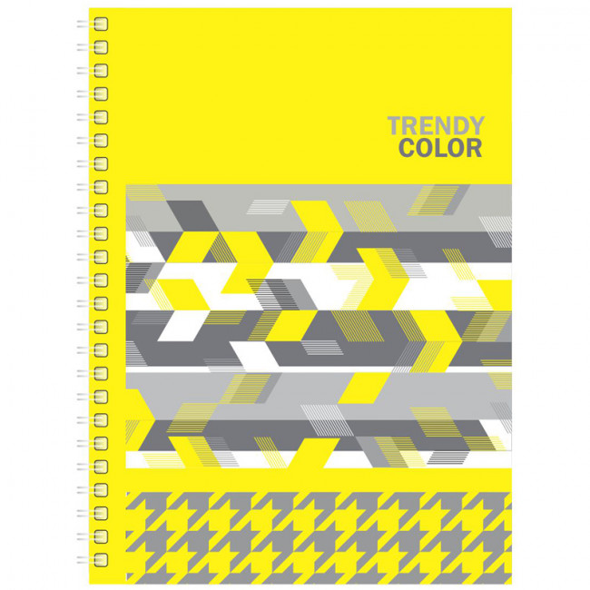 Тетрадь 80л., А4, клетка, на гребне BG "Trendy color", выборочный лак, BG