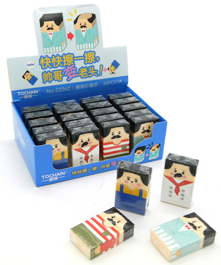 Ластик TOCHAIN DD-169 "Джентельмен" прямоугольный, с рисунком, 5х3см, цвета ассорти, в к/к Е2262 (24/720) Ластик TOCHAIN DD-169 "Джентельмен" прямоугольный, с рисунком, 5х3см, цвета ассорти, в к/к Е2262 (24/720)