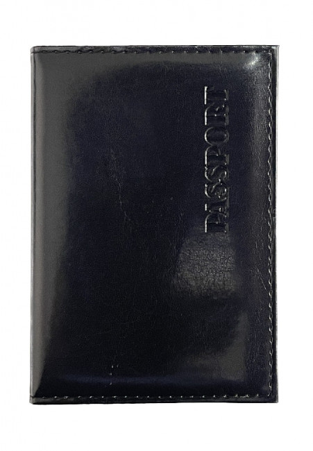 Обложка на паспорт WENZER OFFiCE, Passport ср гладкий, черный, эко кожа