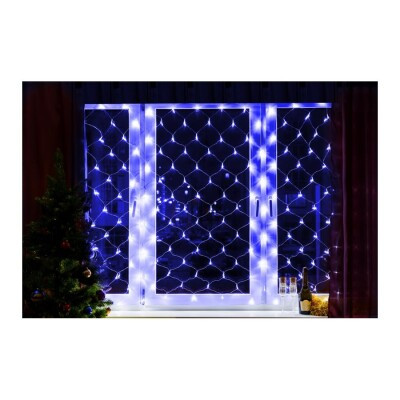 Гирлянда Сетка  3х2 м, 192 ламп, 8 реж.. разноцветных ламп, прозрачная нить MILAND/ГС-0003