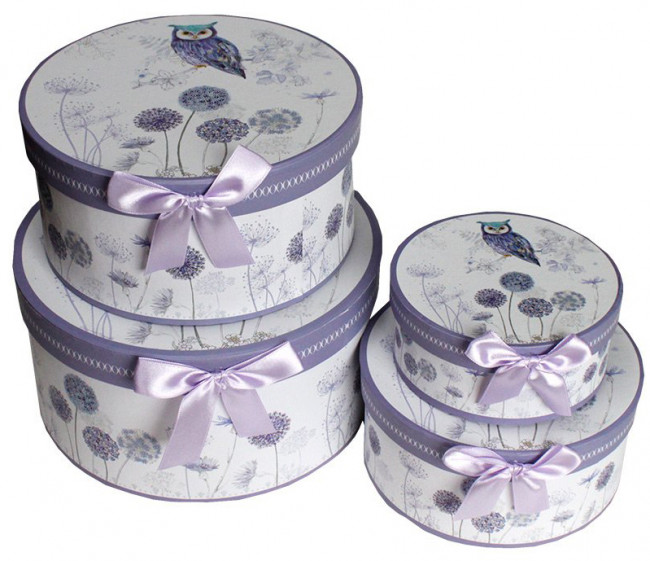 Набор коробок "Круг" Сова 4 шт. H5182-D291