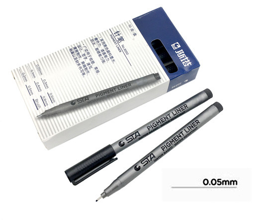 Линер STA 8050-0.05 черный 0.05мм с клипом в картонной коробке (10) Линер STA 8050-0.05 черный 0.05мм с клипом в картонной коробке (10)
