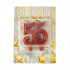 Свеча 8см "Цифра 55. Грация", красная, Микрос/Ч46434 (20)