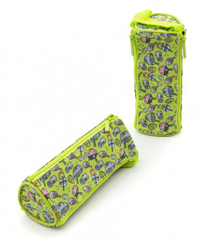Пенал   CK-79 "Суши" треугольный, текстиль, с двумя карманами на молниии, зеленый, в ПВХ-пакете (1/12/240) Пенал   CK-79 "Суши" треугольный, текстиль, с двумя карманами на молниии, зеленый, в ПВХ-пакете (1/12/240)