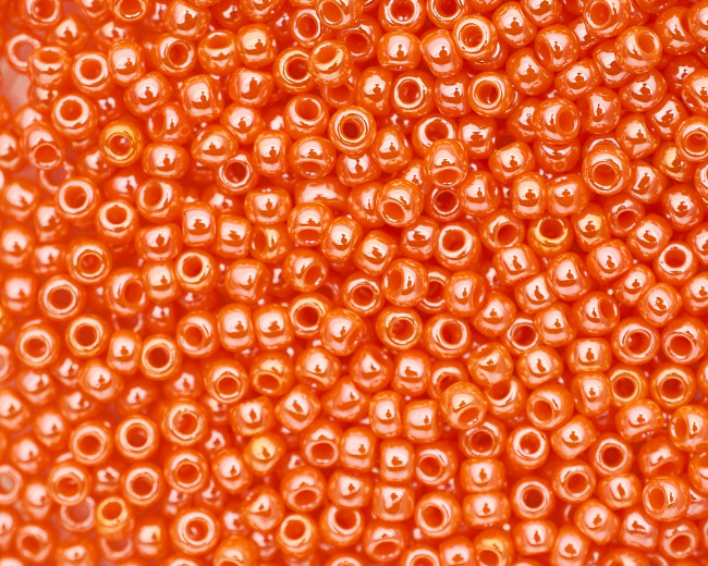 Бисер "ASMAR" размер №12, вес: 50 г, оранжевый перламутровый