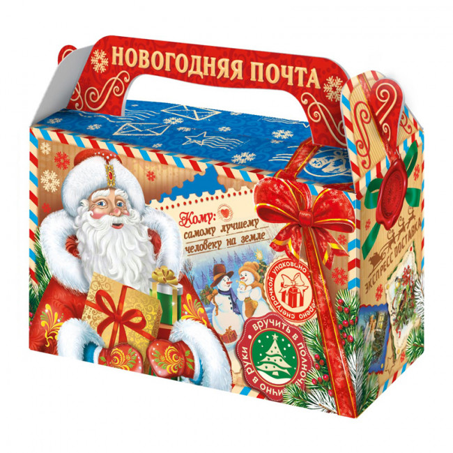 Коробка для конфет на 500г 1,5 17,5х7х10,5/14см "Новогодний подарок", Микрос/ап0575 Коробка для конфет на 500г 1,5 17,5х7х10,5/14см "Новогодний подарок", Микрос/ап0575