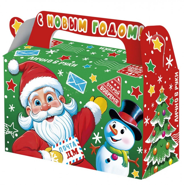 Коробка для конфет на 500г 1,5 17,5х7х10,5/14см "Новогодний подарок", Микрос/ап0575 Коробка для конфет на 500г 1,5 17,5х7х10,5/14см "Новогодний подарок", Микрос/ап0575