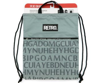 Мешок для обуви CY-55/Светло-серый "Retro" полиэстер, 35*42см, с ручкой, карман на молнии, чёрные завязки (1/140) Мешок для обуви CY-55/Светло-серый "Retro" полиэстер, 35*42см, с ручкой, карман на молнии, чёрные завязки (1/140)