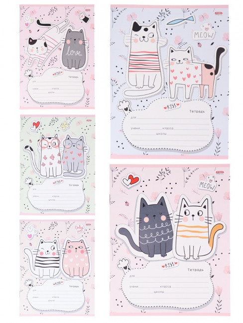 Тетрадь 12 линия "Друзья - котята - 1", скрепка, Проф-Пресс/12-4354 (25/250)