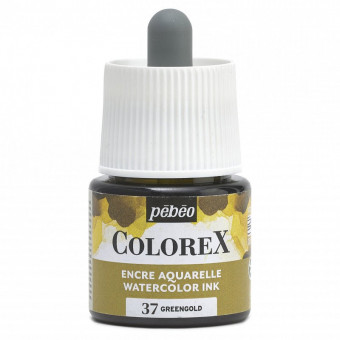 Акварельные чернила 45мл "Colorex" во флаконе с пипеткой, зелено-золотистый, PEBEO/417037