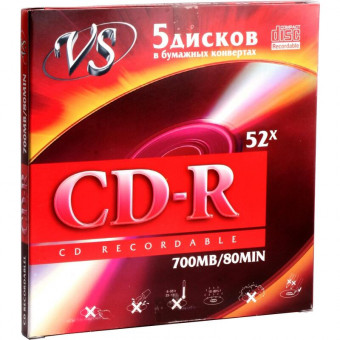 VS CD-R 80 52x конверт/5
